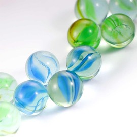 Kopida 20PCS Marbles Cats Eyes Glass Marbles - 14mm Sling Shot Ammo, Colorful Glass Marbles Kids Marble Run Game Marble Solitaire Toy Marble Games