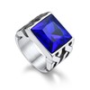 Bandmax Blue Ring for Men Women Stainless Steel Celtic Knot