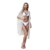 Womens Hollow Out Cardigan Open Front Belted Beachwear Cover Up