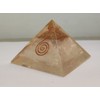 BHHROOM Selenite Crystal Orgone Pyramid E-Energy Protection 60-70MM