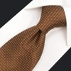 S&W SHLAX&WING Ties for Men Brown Copper Formal Neck Tie
