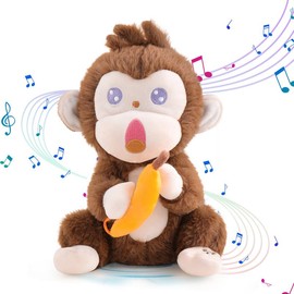 Talking Bunny Repeats What You Say Peek-A-Boo Toy , Stuffed Animals with Volume Adjustable, Singing Features & Interactive Buttons Rabbit Doll:_Screaming Monkey