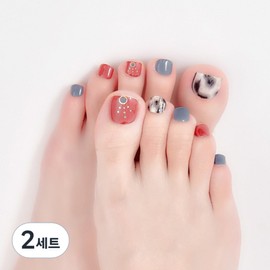 Item Shop Summer Nail Art Pedicure Sticker Set, 2 Pieces, HL-072 Cindy / 잇템샵 여름 네일아트 페디큐어 스티커 세트, 2개, HL-072 신디