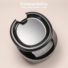 iPettie Water Fountain Filters Kit for Bear Wireless Cat Water Fountain, 8 x Carbon Filter, 4 x Pump Sponge Filter, 1 x Water Pipe