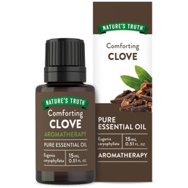 Nature's Truth Clove Essential Oil | 15 mL | for Diffuser, Aromatherapy, and DIY Projects | Pure Plant Based, Non-GMO & Gluten Free