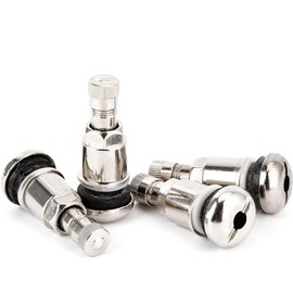 SurePromise One Stop Solution for Sourcing 8 x Silver Concealed Universal Metal Valves Steel Valves Rim Valves Alloy Wheels Valves 11.3 mm Aluminium Valve Metal Valve Lightweight