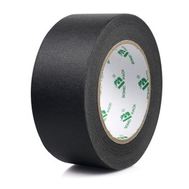 BOMEI PACK 2 Rolls 50 m x 48 mm Black Painter's Tape Masking Tape Craft Tape Premium Masking Tape, Decorating Painter's Tape for Indoor (Black)