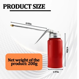 Car Oil Can Pump Oiler, Metal Vehicle Manual Refueling Motor Oil Dispenser with Nozzle, Automotive Gas Spray Bottle Accessories, Universal for Auto Truck Motorcycles Applications
