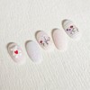Heart Bear Handmade Nail Tips - Almond Midi / 하트베어