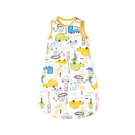 E-RIDES Baby Sleeping Bag, Sleeveless, 1.5 Tog, Winter Sleeping Bag, Toddler, Soft Padded Cotton, All Year Round Sleeping Bag for Newborns, Boys and Girls, Baby Pyjamas for Infants (City Car, Small)