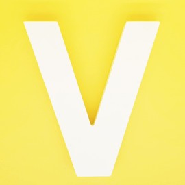 Wooden Letters for Wall Decor,Wooden Letters V Free-Standing for Children Kids Bedroom Wedding Birthday Party Home Decor