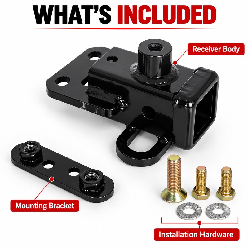 Ram 1500 2 Inch Rear Bumper Trailer Hitch Receiver, Heavy