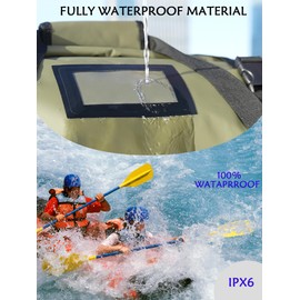 UROUK Waterproof Duffel Bag 40L Motorcycle Travel Dry Bag with Quick-fixed Straps for Motorcycling, Kayaking, Rafting, Camping, Yellow