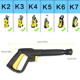 Karcher Pressure Washer Gun for Karcher K2 K3 K4 K5 K6 K7 Quick Connect Pressure Washer Gun
