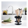 Kuhn Rikon 20048 Rotating Honeycomb Utensil Caddy, Black