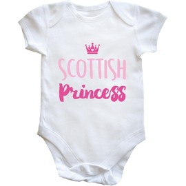Hippowarehouse Scottish princess baby vest bodysuit (short sleeve) boys girls