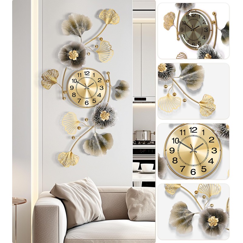 Axioglo Wall Clocks for Living Room Decor,Large Wall Clock,3D Creative