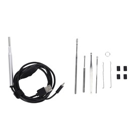 3.9mm 3-In-1 Phone Visual Ear Spoon Examination Endoscope Ear Cleaner Tool Silver