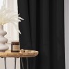 Sanceor Soft Texture Extra Long Curtain 132 Inch Length,Black 1