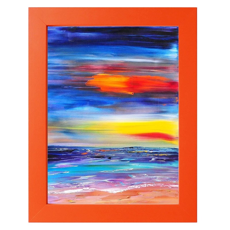 6x8 Orange MDF Picture Frame for Table Top and Wall