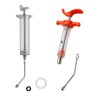 2Pcs Syringe with 2 Drench Nozzle Adjustable Dosage Reusable Drench