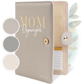 TWIVEE - Maternity Log Cover - Organiser with Magnetic Closure - Mother-Child Passport - German Maternity Log - Includes Notepad and 8 Compartments
