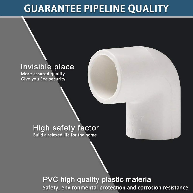 YOFASEN PVC 90° Angle Pipe Connector – Pack of 6