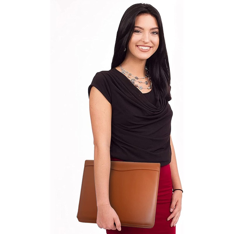 Leather Portfolio Folder Padfolio, Business Padfolio Organizer Document Planner Portfolio