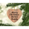 Designsify Christmas Tree Decoration, Merry Christmas Barnes Family, Heart Ornament