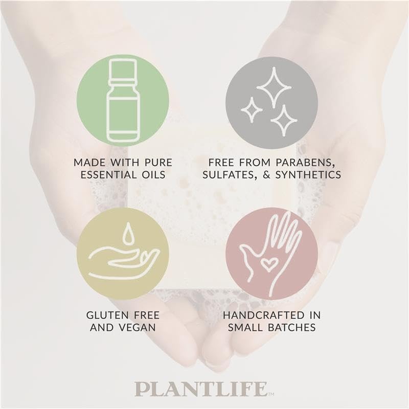 Plantlife Patchouli Bar Soap - Moisturizing and Soothing Soap for