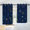 Kzzfqxb Outer Space Galaxy Blackout Curtains Boys Kids Cartoon Universe