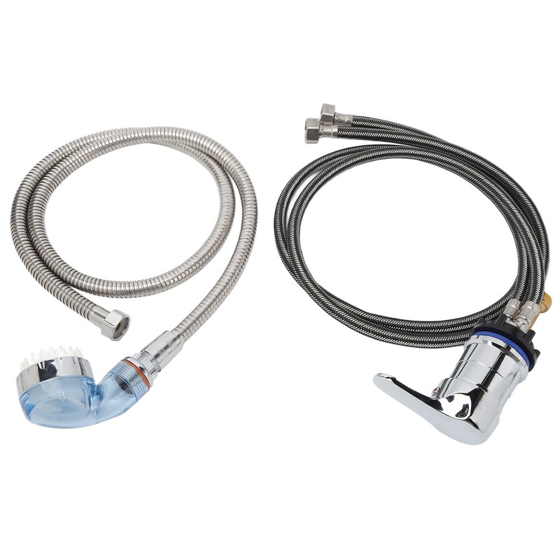 Shampoo Bowl Faucet Sprayer Kit 39.4in Hand Twist Faucet 47.2in