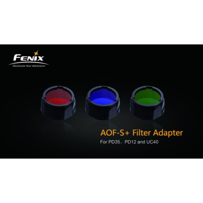 EdisonBright Fenix Filter Adapter, Red AOF-S-RED Battery Case for PD35,