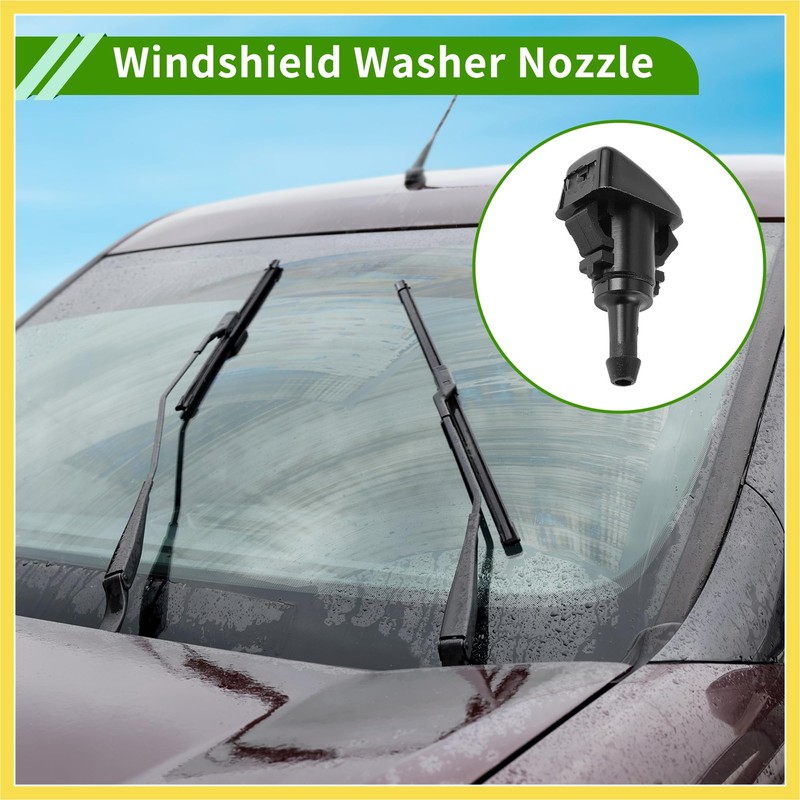 PARSKILO Windshield Washer Nozzle for Mitsubishi Eclipse 2006-2012 Black Front
