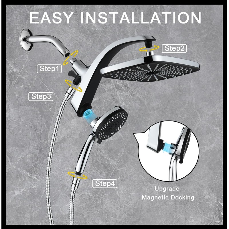 High Pressure Rain Shower Head: Upgrade Shower Heads with Handheld