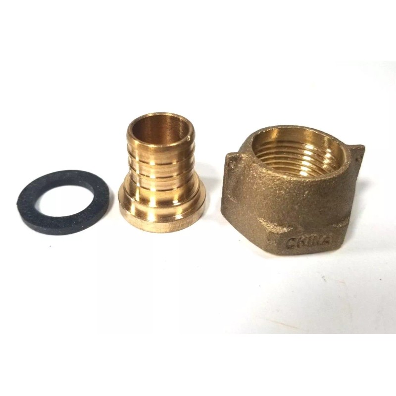 Generic 5/8" PEX Water Meter Coupling, LEAD FREE Brass, 5/8"