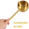 Luxshiny Stainless Steel Soup Ladle Sauce Drizzle Spoon Long Handle