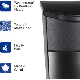 Small Plastic Mailbox with Lock & Keys, Easy to Install Wall Mount, Lightweight, Heavy Duty, Rustproof, Maintenance-Free Vertical Mail Box for House Porch - 8.25” x 4” x 13.75” (Rich Black Locking)