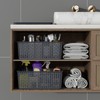 Taysisiter 13 Quart Plastic Storage Baskets with Lid, Weave Organizing
