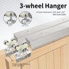 DIYHD 96" Ceiling Mount Bypass Pocket Sliding Hardware Raw Material