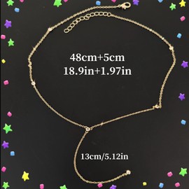 Dainty Y - Shape 18K Gold Plated Necklace for Women - Elegant Drop Necklace, Ideal for Fashion - Forward Jewelry Lovers