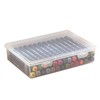 Plastic Storage Container with Latching Lid, Large Pencil Box Clear