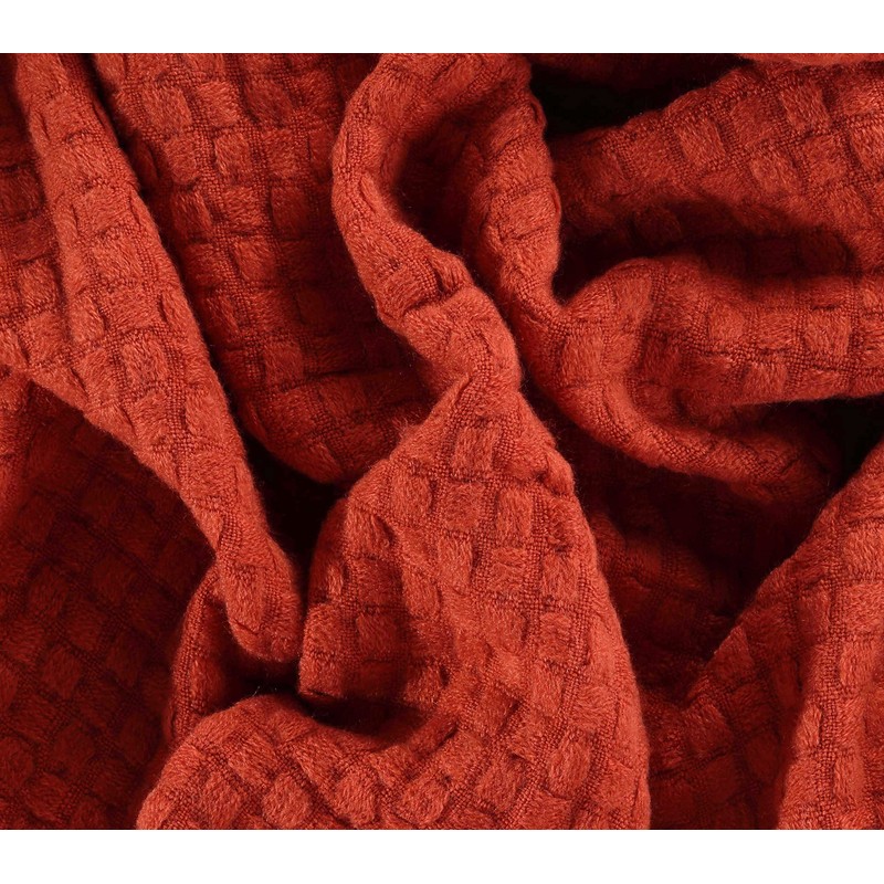 CREVENT 127x152cm Farmhouse Breathable Lightweight Spring Summer Fall Knit Throw