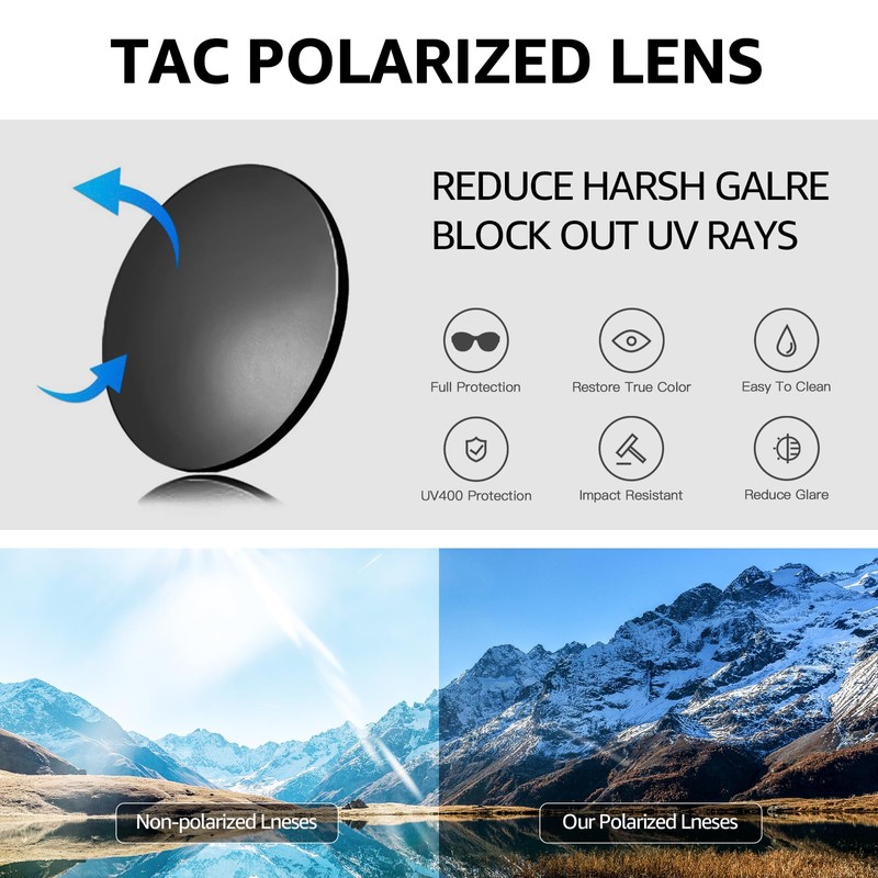 IGnaef Fit Over Sunglasses for Men Women Polarized UV Protection