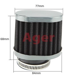 Ager Oval Power Filter Gun Meta x Black 54mm 4pcs