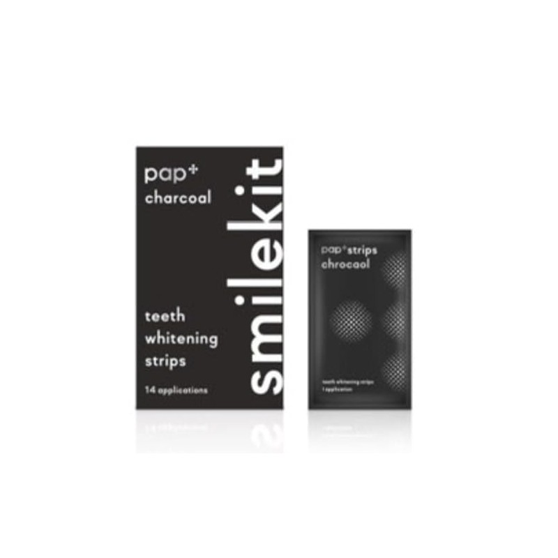SmileKit® Pap+ Charcoal Teeth Whitening Strips | Teeth Whitening Kit
