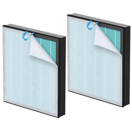 Vital 100S Smoke Remover Replacement Filter for LEVOIT Vital 100S Vital 100S-P Air Purifier, 3-in-1 HEPA High-Efficiency Activated Carbon Filter, Vital 100S-RF-SR (LRF-V102-BUS), 2 Pack, Blue