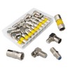 CESFONJER 26 Pcs Coaxial Cable Adapter, 90° Angle Adapter Screwable