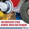 Weiler 51124 4-1/2" Tiger Paw Abrasive Flap Disc, Conical (Ty29),