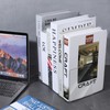 16Pcs Bookends, Clear Acrylic Bookends for Shelves, Non-Slip Book Holder